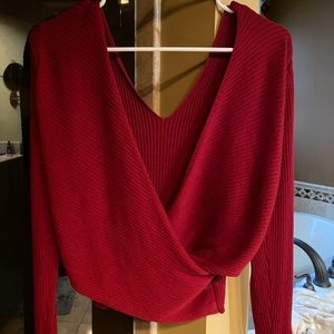 Red Wrap Top